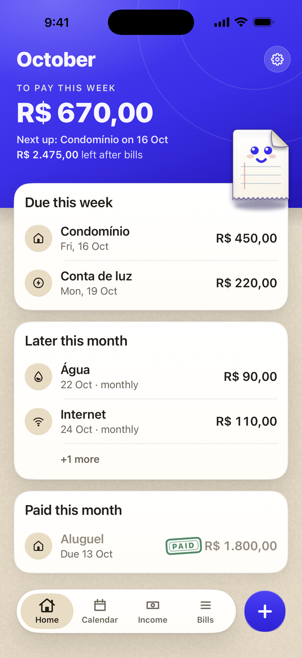 Billo: Toda conta, de todo tipo